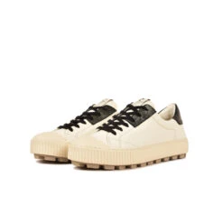 Pataugas ARAN/MIX F4H OFFWHITE/NOIR -Chaussures Pataugas Boutique 628206 979 BASKET FEMME ARAN MIX F4H OFFWHITE NOIR 5