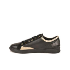 Pataugas JESTER/MIX F4H NOIR/DORÉ -Chaussures Pataugas Boutique 628254 BASKET FEMME JESTER MIX F4H NOIR DORE 3