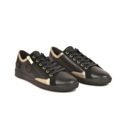 Pataugas JESTER/MIX F4H NOIR/DORÉ -Chaussures Pataugas Boutique 628254 BASKET FEMME JESTER MIX F4H NOIR DORE 4