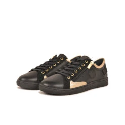 Pataugas JESTER/MIX F4I NOIR/DORÉ -Chaussures Pataugas Boutique 628254 BASKET FEMME JESTER MIX F4H NOIR DORE 5 85ac9123 6bed 4796 86f8 a699064089d6