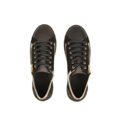 Pataugas JESTER/MIX F4H NOIR/DORÉ -Chaussures Pataugas Boutique 628254 BASKET FEMME JESTER MIX F4H NOIR DORE 6