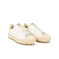 Pataugas ARAN/MIX F2H BLANC/JAUNE -Chaussures Pataugas Boutique BASKET FEMME ARAN MIX F2H BLANC JAUNE 4