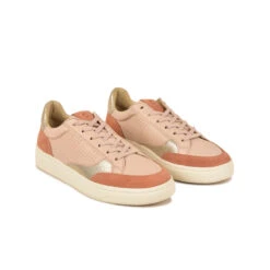 Pataugas BASALTE/SNME F2H BEIGE ROSÉ/DORÉ -Chaussures Pataugas Boutique BASKET FEMME BASALT F2H NUDE DORE 4