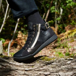 Pataugas PALME/MIX F4H NOIR/DORÉ -Chaussures Pataugas Boutique F Palme F2H Noir 263b3c89 adce 4700 b3a0 84f3c78b417d